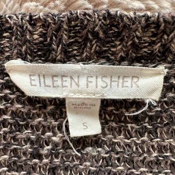 Eileen Fisher Women's S Linen V-Neck Knit Top 3/4 Sleeves Beach Boho Lagenlook - Picture 3 of 16